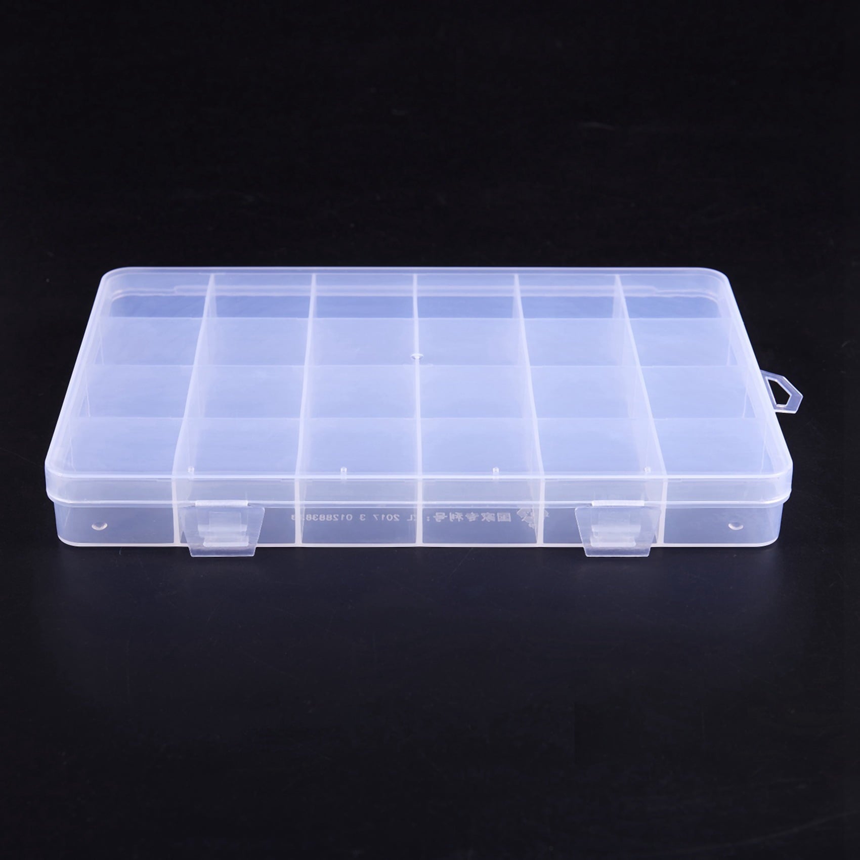 2X 24 Compartments Plastic Box Case Jewelry Bead Storage Container Craft Organizer