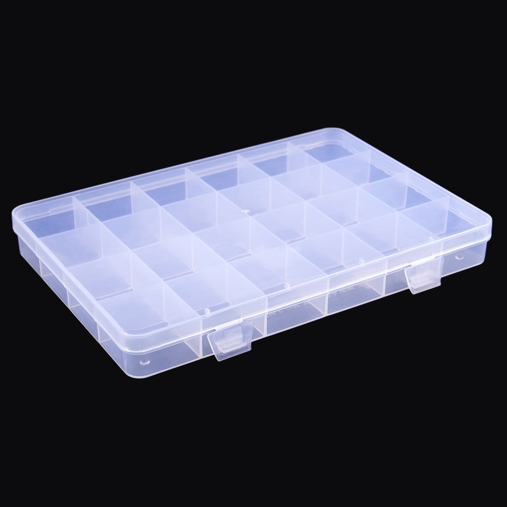 2X 24 Compartments Plastic Box Case Jewelry Bead Storage Container Craft Organizer
