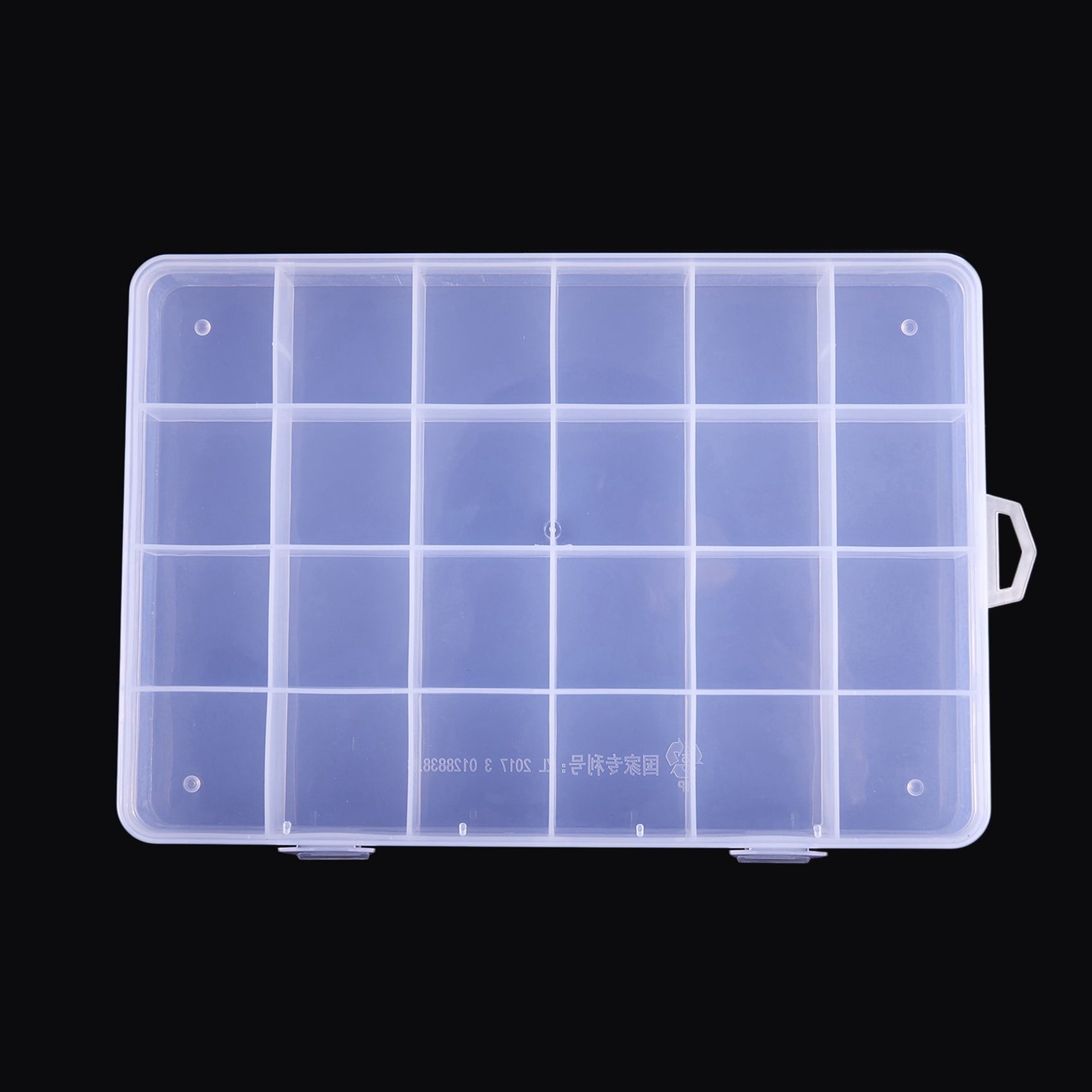 2X 24 Compartments Plastic Box Case Jewelry Bead Storage Container Craft Organizer