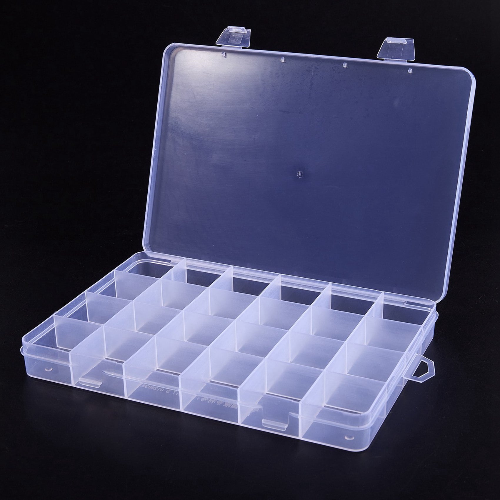 2X 24 Compartments Plastic Box Case Jewelry Bead Storage Container Craft Organizer