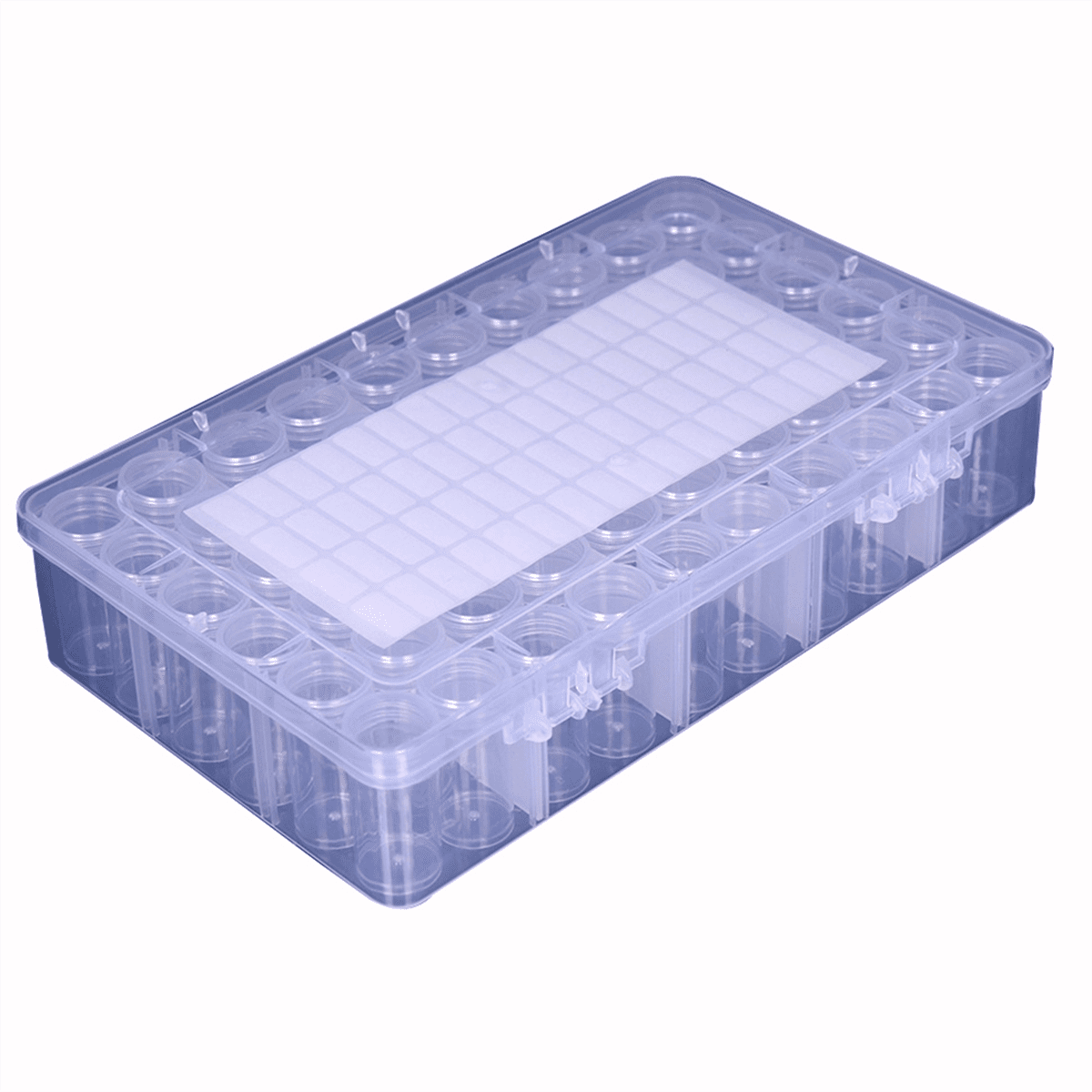 Diamond Art Storage Containers, 60 Slots Plastic Bead Organizer Box &amp; Sheets Labels,for Craft,Seeds,Dots