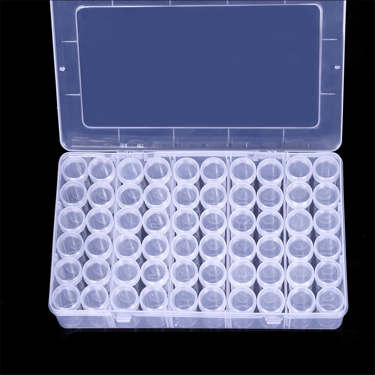 Diamond Art Storage Containers, 60 Slots Plastic Bead Organizer Box &amp; Sheets Labels,for Craft,Seeds,Dots