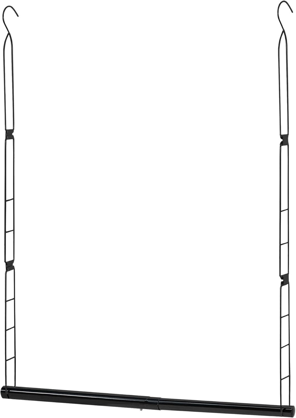 Hanging Closet Rod, Adjustable Width and Height Closet Hanging Organizer, Space-Saving Clothes Hanging Bar, Closet Extender Hanging Rod Double Closet Hanging Rod,  Chrome