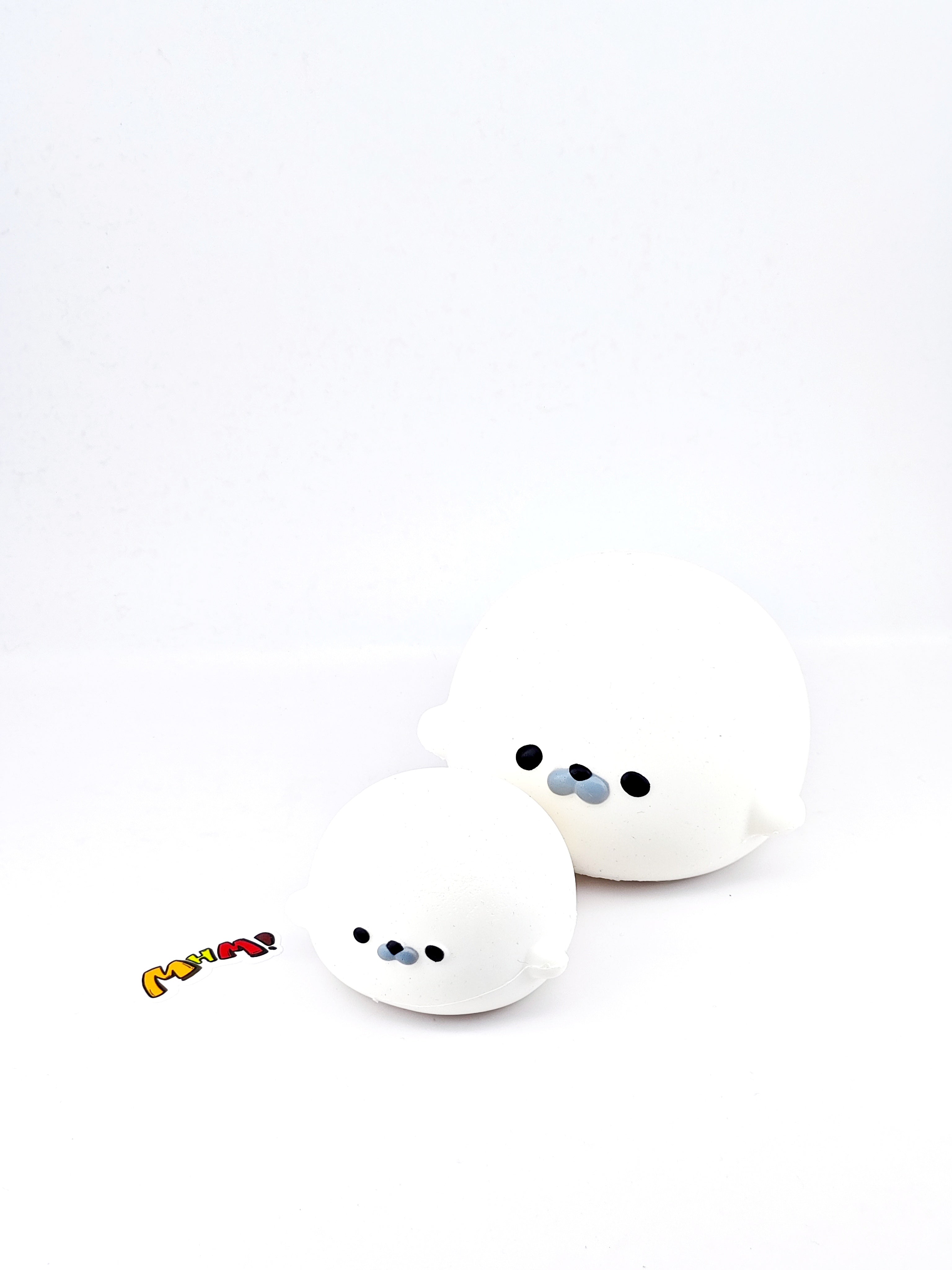 MHM Slow-Rebound Toy Series: Seal Dumpling — Super soft and perfect for little hands. These soft, bouncy rubber toys are ideal for children; they make great gifts for birthdays and holidays, as well as excellent stress-relief toys.