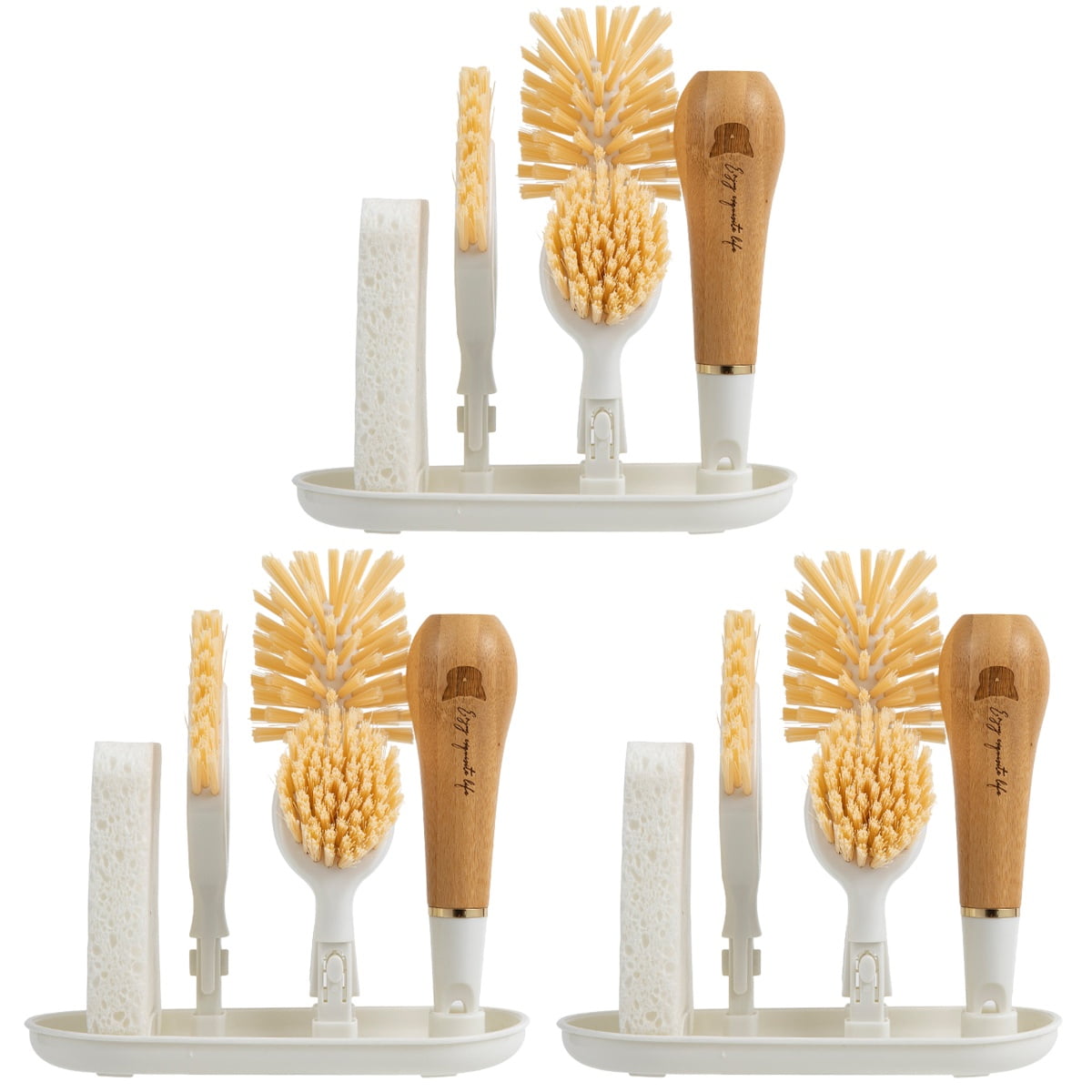 unbranded 3 Sets of Scrubbing Brush Washing Pot Brush Kitchen Bowl Brush