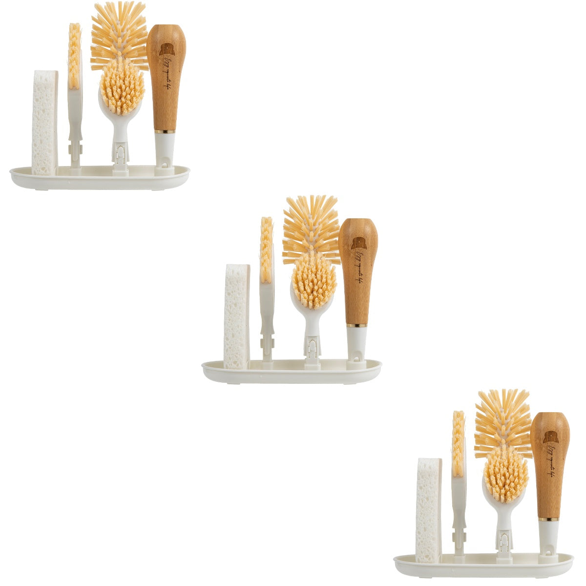 unbranded 3 Sets of Scrubbing Brush Washing Pot Brush Kitchen Bowl Brush