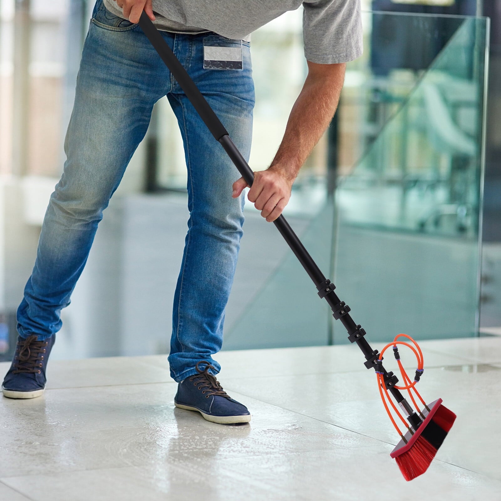 Water Fed Pole Kit 23.62ft Length Water Fed Brush WaterFed Cleaning System for Clean Windows