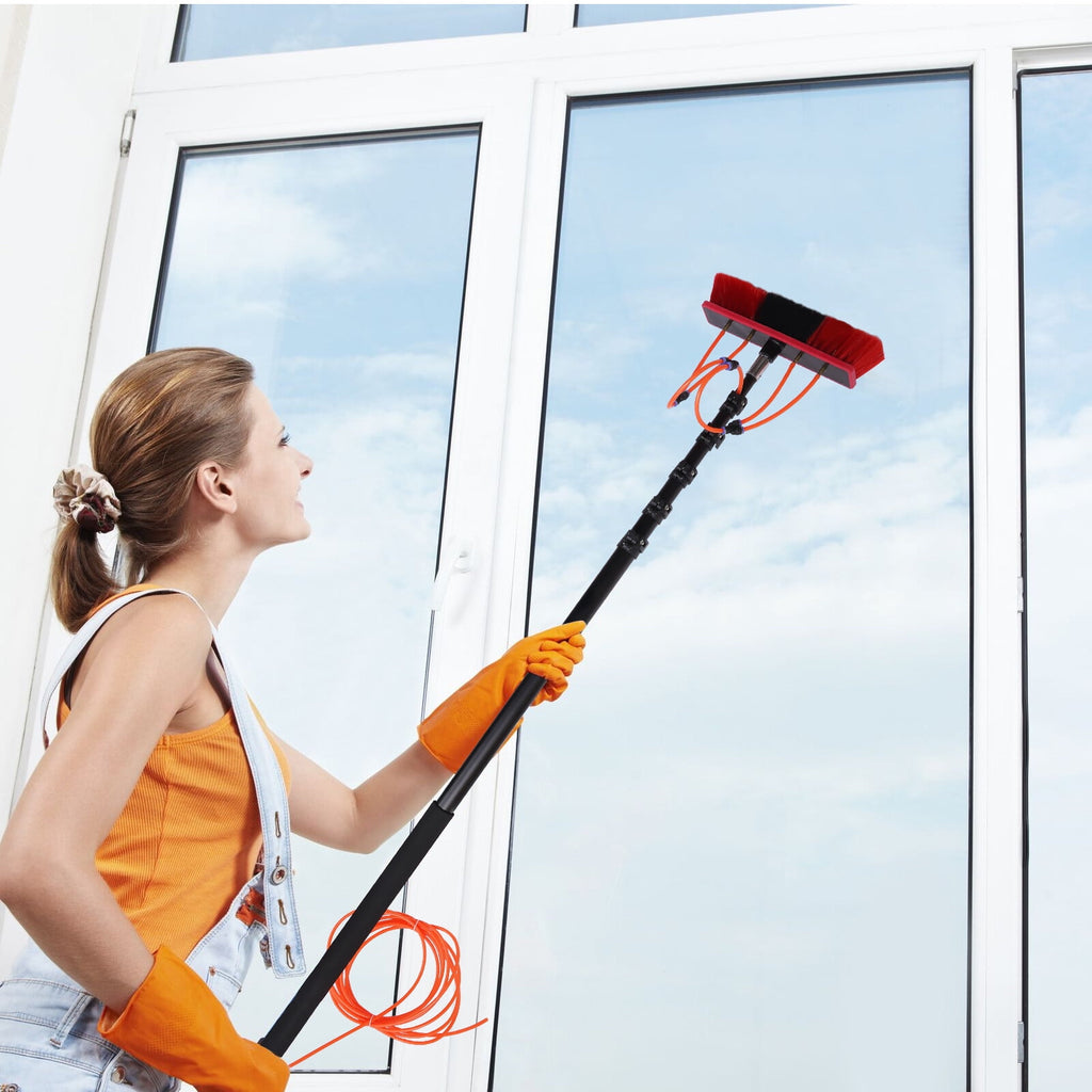 Water Fed Pole Kit 23.62ft Length Water Fed Brush WaterFed Cleaning System for Clean Windows