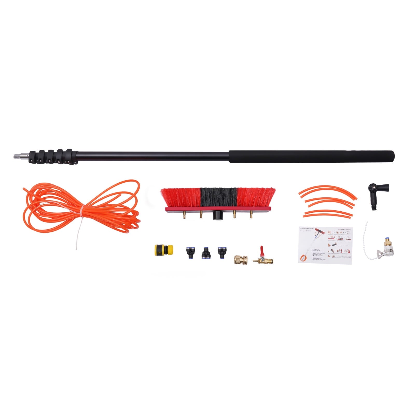 Water Fed Pole Kit 23.62ft Length Water Fed Brush WaterFed Cleaning System for Clean Windows
