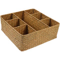 Woven Storage Box for Daily Sundries Kitchen Home Organizer with Divided Compartments 1 Set