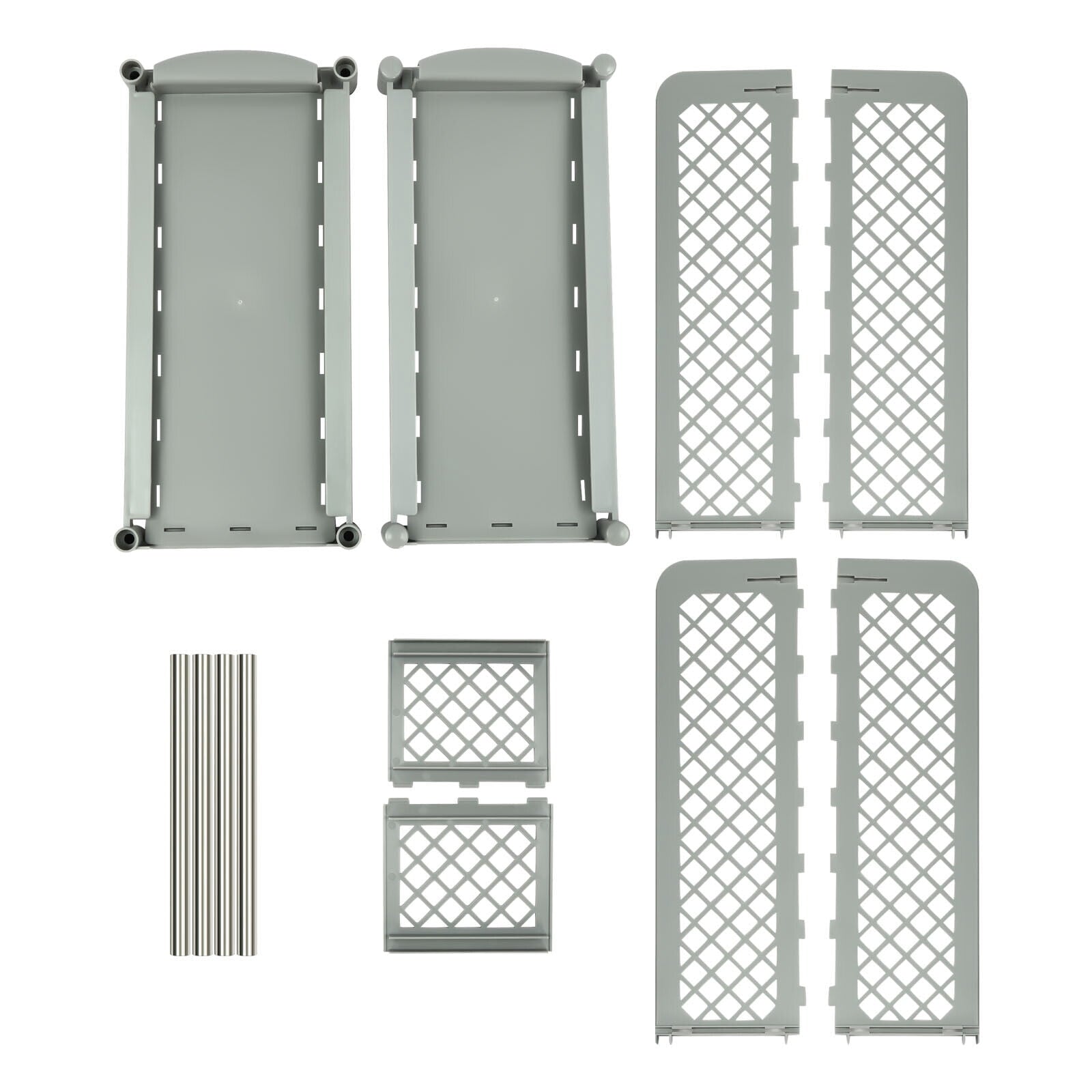2-Tier Under Sink Organizer with Pull Out Sliding Storage Drawer for Home Bathroom Kitchen White/Grey 14.57in