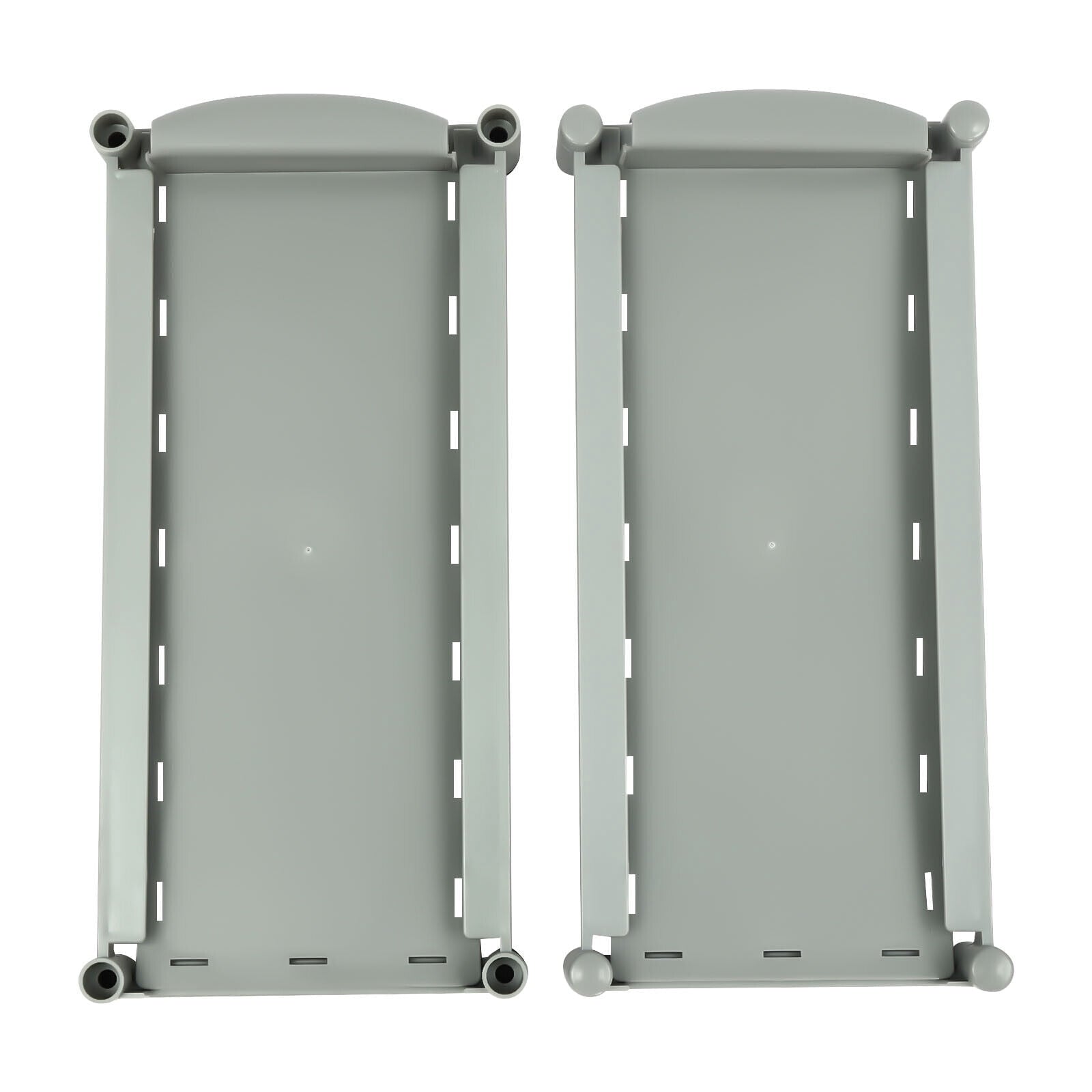 2-Tier Under Sink Organizer with Pull Out Sliding Storage Drawer for Home Bathroom Kitchen White/Grey 14.57in
