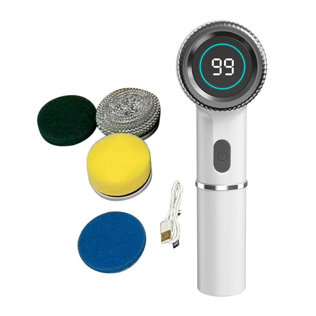 Electric Scrubber Electric Cleaning Brush Cordless Power Scrubber Wih 5 Replace Brush Heads for Bathroom Kitchens