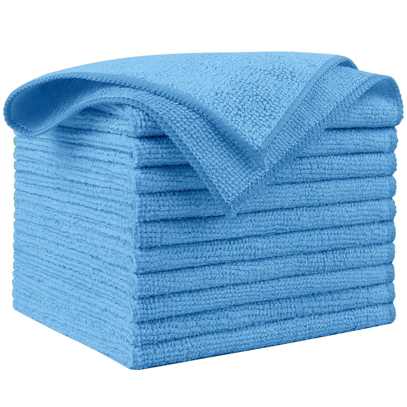 Microfiber Cleaning Cloth Black 10PK, Microfiber Towels For Cars, Premium Wash Cloths, Dusting Cloth Lint Free Cleaning Rags For SUVs, House, Kitchen, Window, Cleaning Supplies12×12"