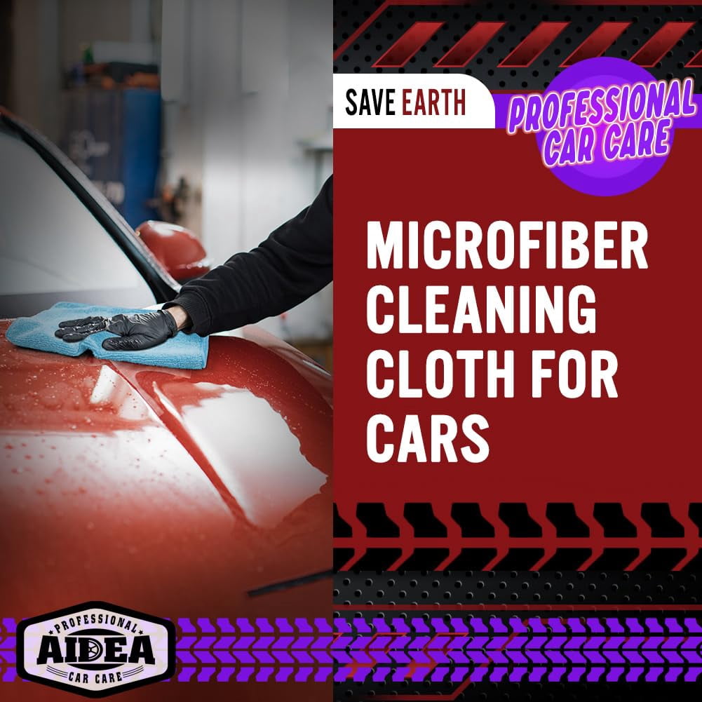 Microfiber Cleaning Cloth Black 10PK, Microfiber Towels For Cars, Premium Wash Cloths, Dusting Cloth Lint Free Cleaning Rags For SUVs, House, Kitchen, Window, Cleaning Supplies12×12"