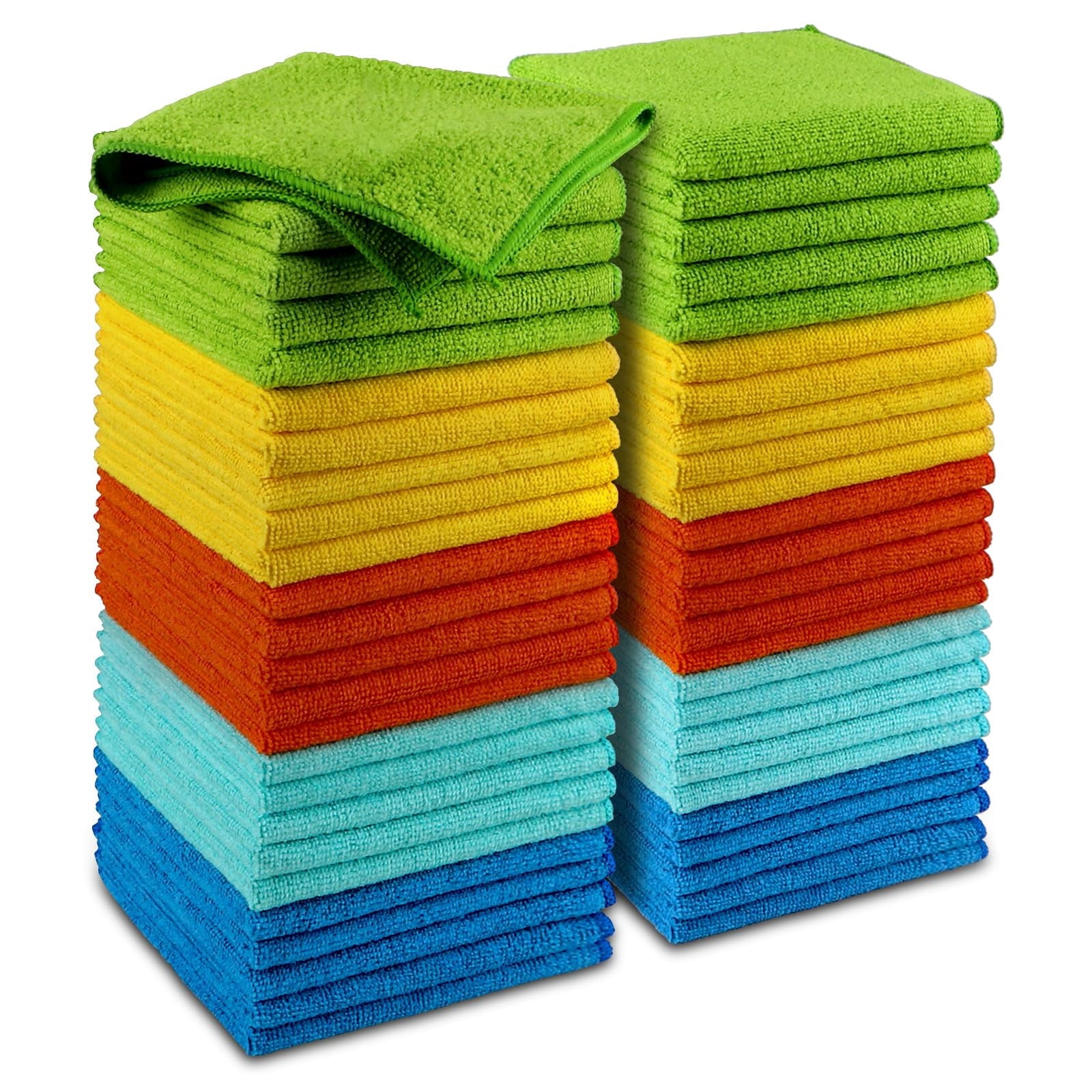 Microfiber Cleaning Cloth Black 10PK, Microfiber Towels For Cars, Premium Wash Cloths, Dusting Cloth Lint Free Cleaning Rags For SUVs, House, Kitchen, Window, Cleaning Supplies12×12"