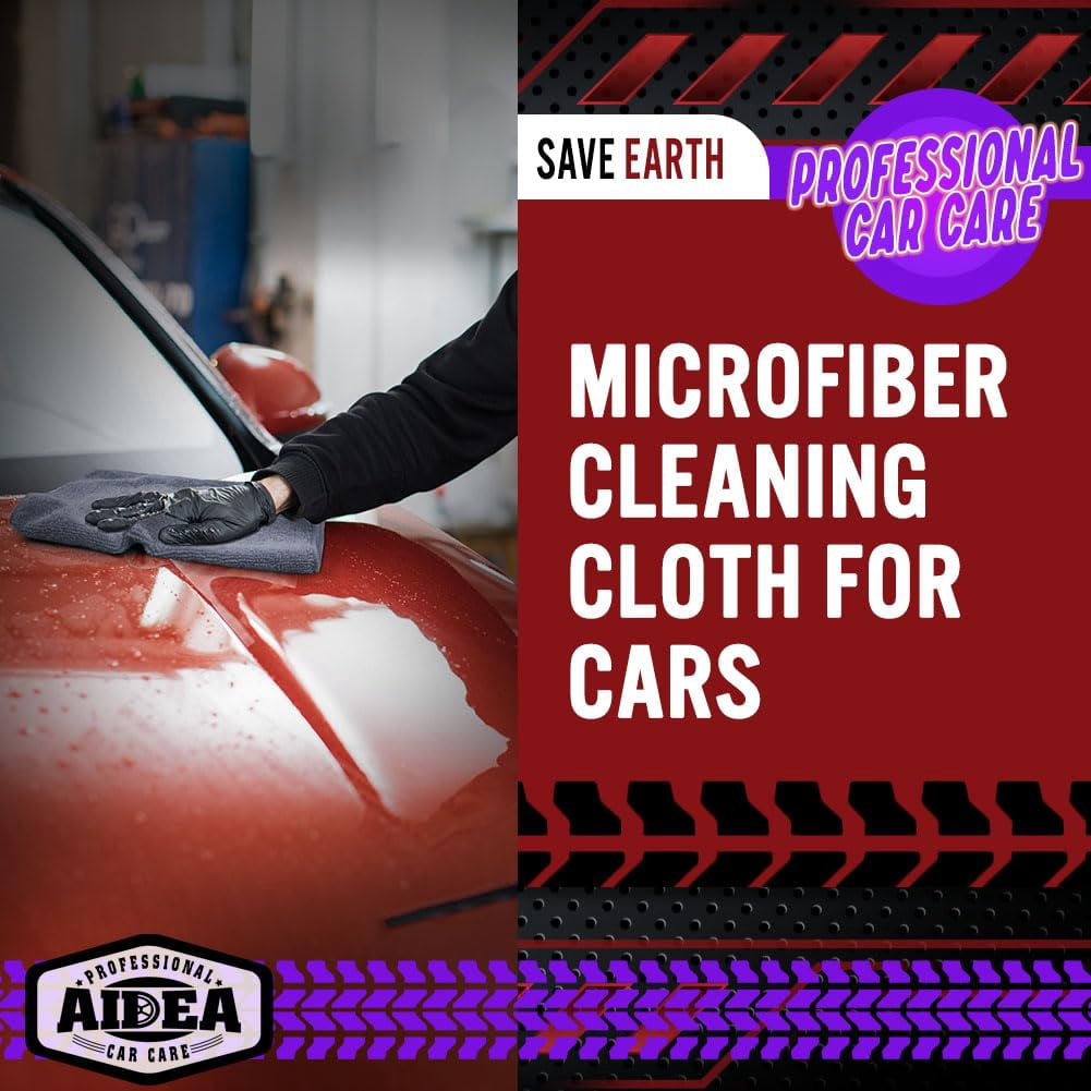 Microfiber Cleaning Cloth Black 10PK, Microfiber Towels For Cars, Premium Wash Cloths, Dusting Cloth Lint Free Cleaning Rags For SUVs, House, Kitchen, Window, Cleaning Supplies12×12"