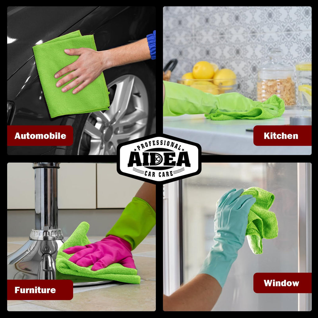Microfiber Cleaning Cloth Black 10PK, Microfiber Towels For Cars, Premium Wash Cloths, Dusting Cloth Lint Free Cleaning Rags For SUVs, House, Kitchen, Window, Cleaning Supplies12×12"