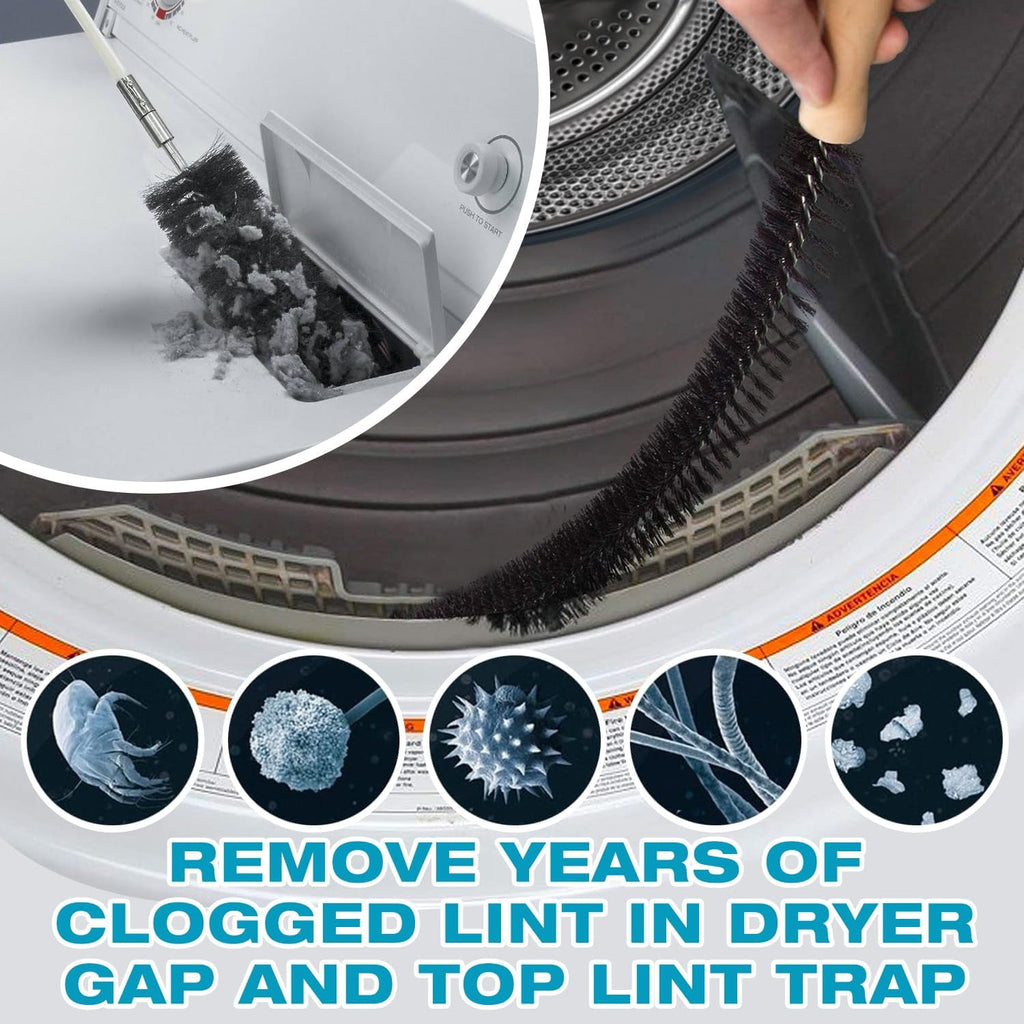 WarmHaven 47-Pieces 40-Feet Dryer Vent Cleaner Kit, Dryer Cleaning Tools, Include Omnidirectional Blue Dryer Lint Vacuum Attachment, Dryer Vent Brush, Universal Vacuum &amp; Dryer Adapters