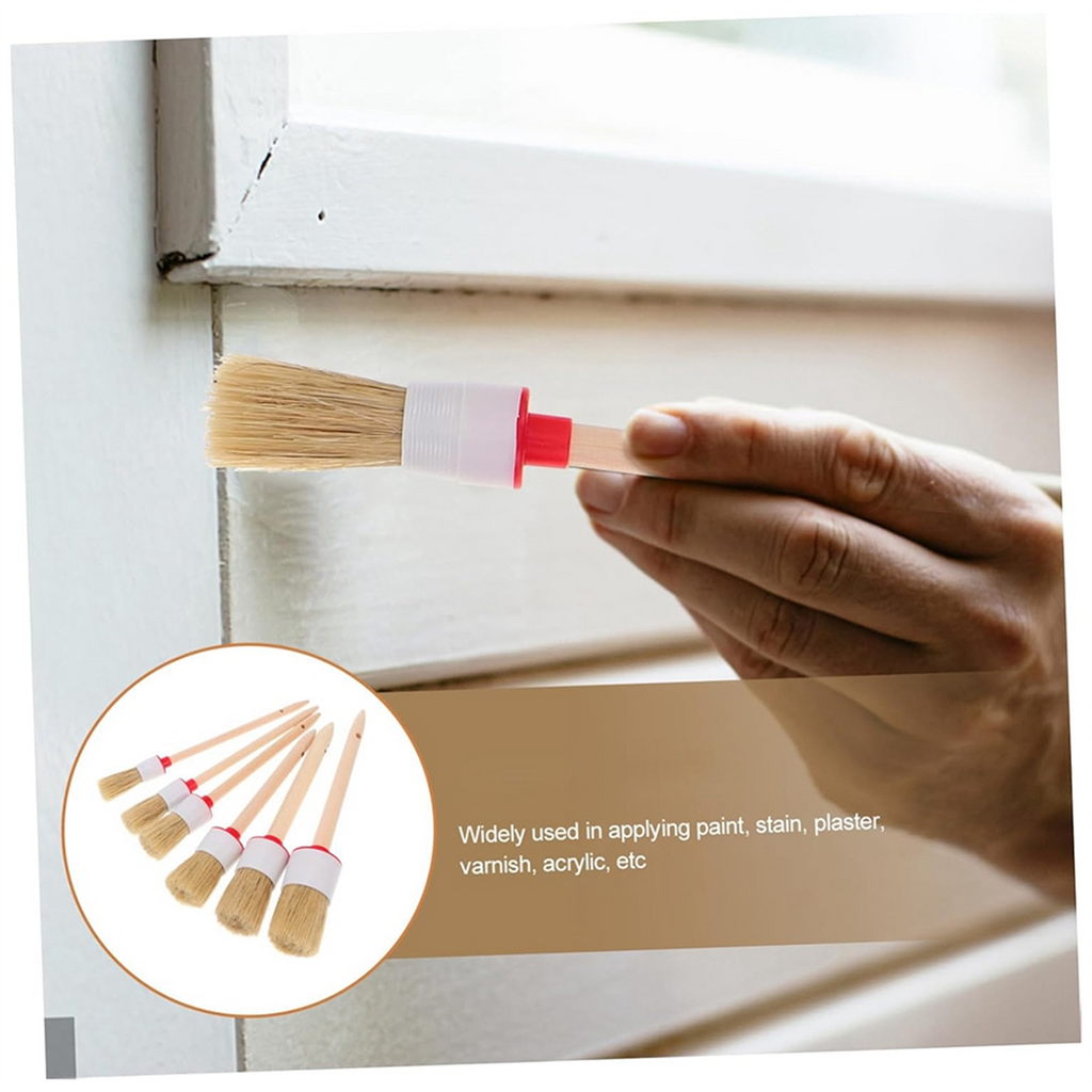 6PCS Paint Brush Shower Cleaner Brush Electric Interior Angled Paint for Trim Bristle Brush Electric Cleaning Brush