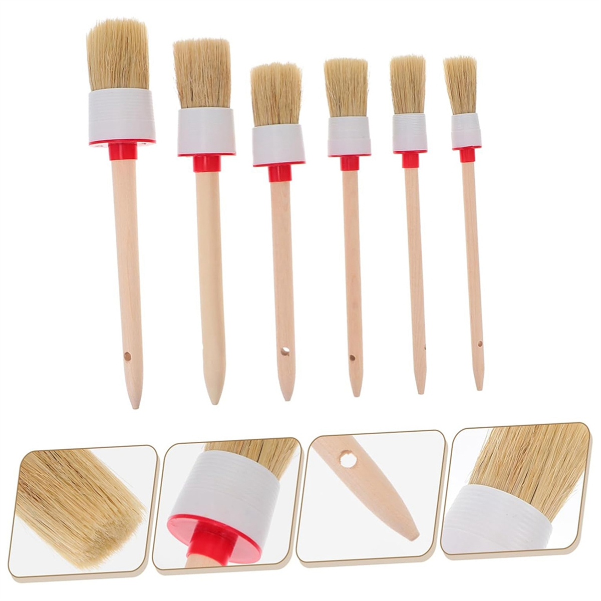 6PCS Paint Brush Shower Cleaner Brush Electric Interior Angled Paint for Trim Bristle Brush Electric Cleaning Brush