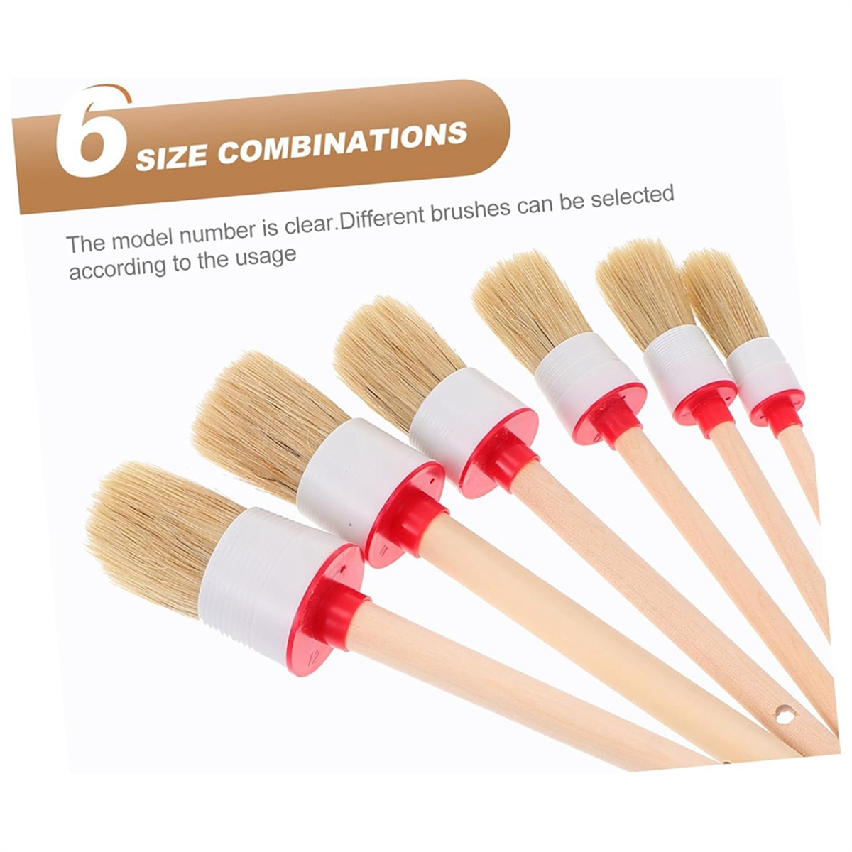 6PCS Paint Brush Shower Cleaner Brush Electric Interior Angled Paint for Trim Bristle Brush Electric Cleaning Brush