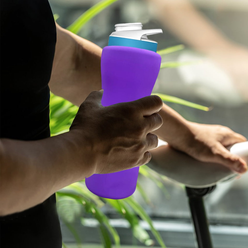 Water Bottle 22oz Tumbler - Insulated Cover for Retaining Temperature - BPA-Free - Reusable - Anti-Slip Grip - Silicone Cup Protector Accessory