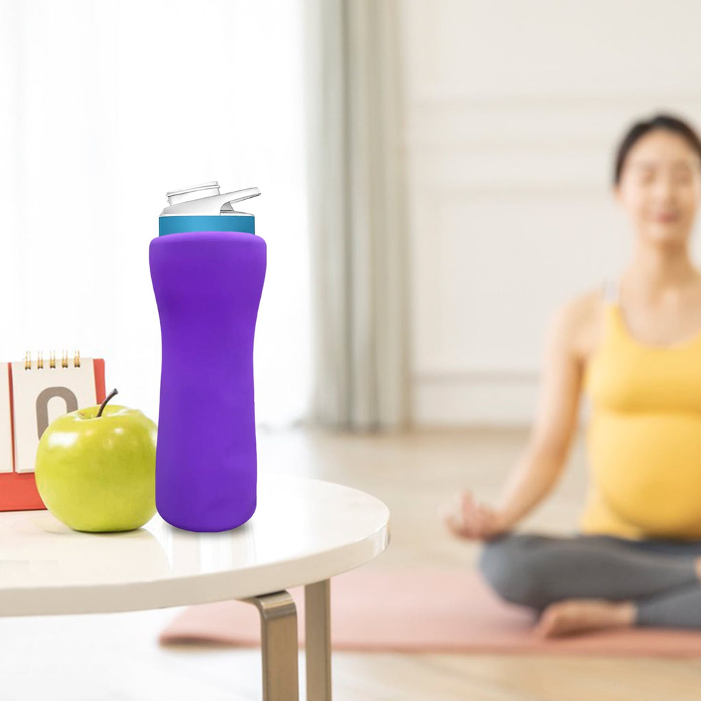 Water Bottle 22oz Tumbler - Insulated Cover for Retaining Temperature - BPA-Free - Reusable - Anti-Slip Grip - Silicone Cup Protector Accessory
