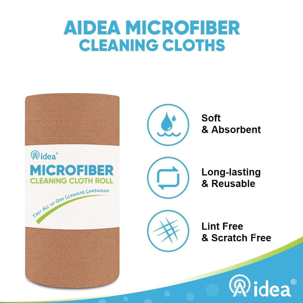 Microfiber Cleaning Cloth Roll, Blue Shop Towels 55 Sheets Washable, Microfiber Towels For Cars, Blue Rags Reusable Paper Towel For Automotive, Workshop, House, Kitchen, Cleaning Supplies11×9"