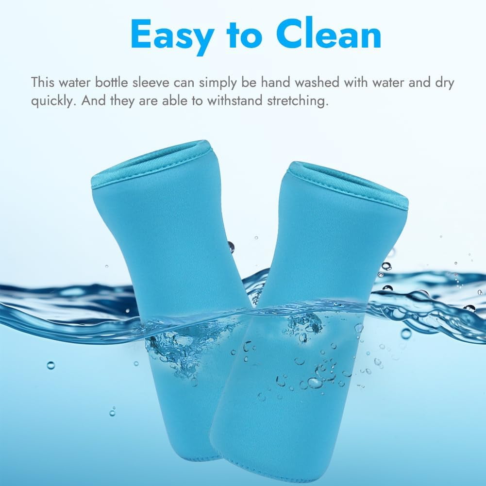 2PCS Water Bottle 22 oz / 32 oz,Water Bottle Plastic &amp; Stainless Steel Bottle, Water Bottle Cover for Retaining Temperature
