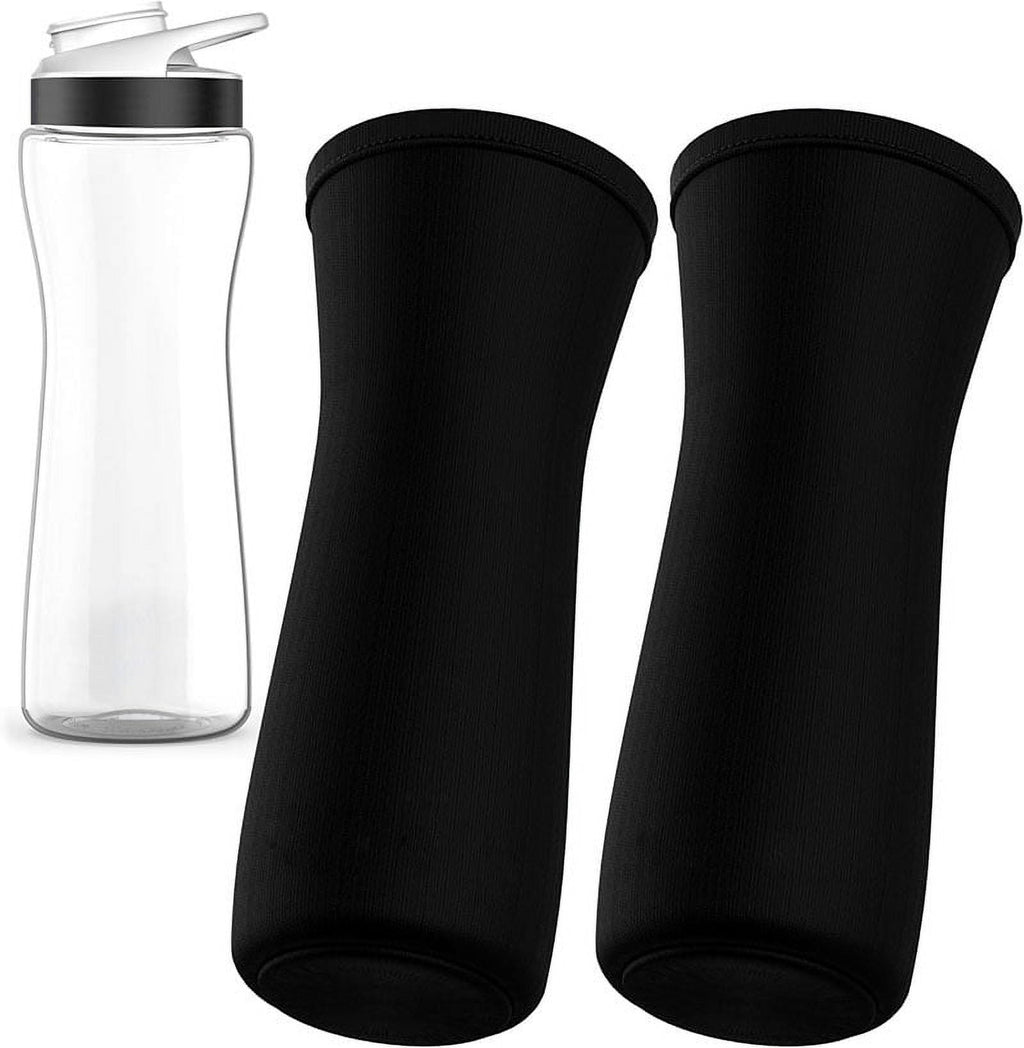 2PCS Water Bottle 22 oz / 32 oz,Water Bottle Plastic &amp; Stainless Steel Bottle, Water Bottle Cover for Retaining Temperature