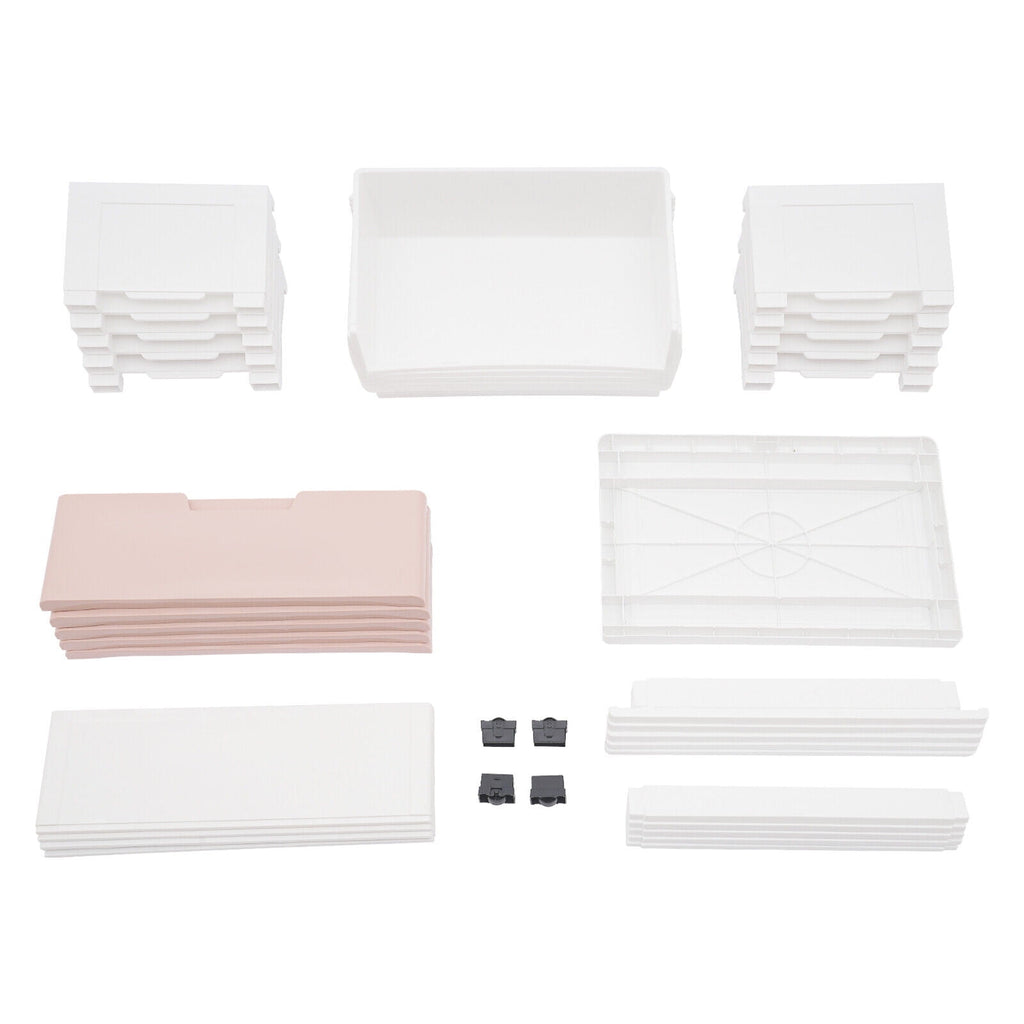 Pink Chest of Storage 5 Drawers Dresser Tower Pink Cabinet for Bedroom Organizer Unit,PP,Rectangular,17.12*11.42*31.5 inch