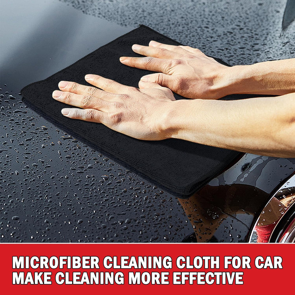 Microfiber Cleaning Cloth 24 Pack, Microfiber Towels For Cars, Soft &amp; Absorbent Cleaning Rags, Premium Lint Free Shop Towels For House, Kitchen, Car, 12inx16in