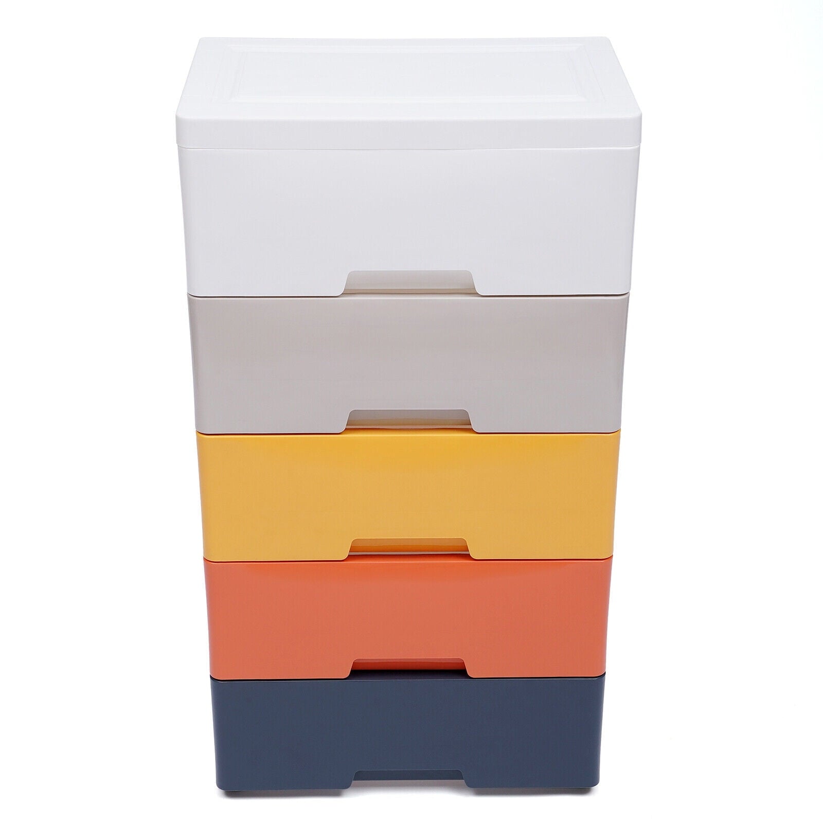 5-Tier Plastic 5 Drawers Dresser Storage Cabinet Bedroom Chest Closet Organizer