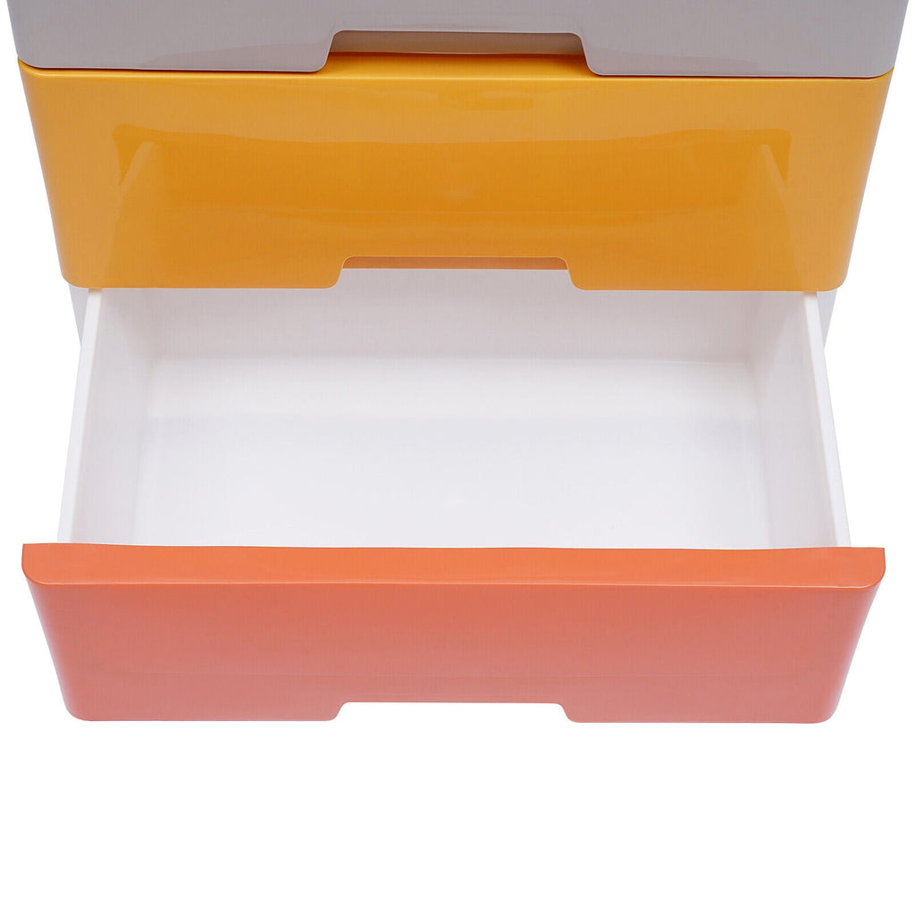5-Tier Plastic 5 Drawers Dresser Storage Cabinet Bedroom Chest Closet Organizer
