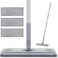 Flat Mop with 3 Pads, Microfiber Mops for Floor Cleaning Adjustable Handle,Wet Dry Use on Laminate Wood Tile Vinyl Wall Mopping Bathroom Kitchen Household Supplies
