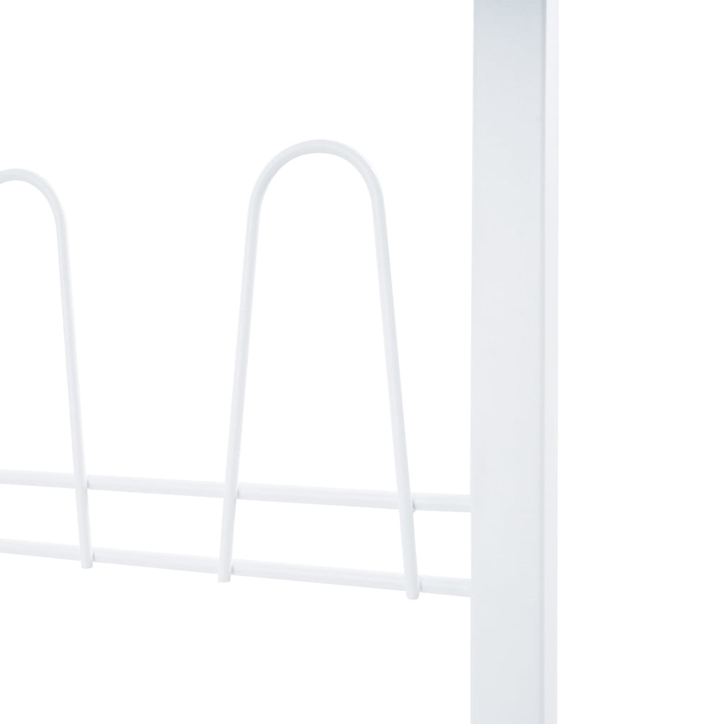 6 Tiers Metal Shoe Organizer, Wall Mounted Shoe Rack, Metal Hanging Shoe Rack White