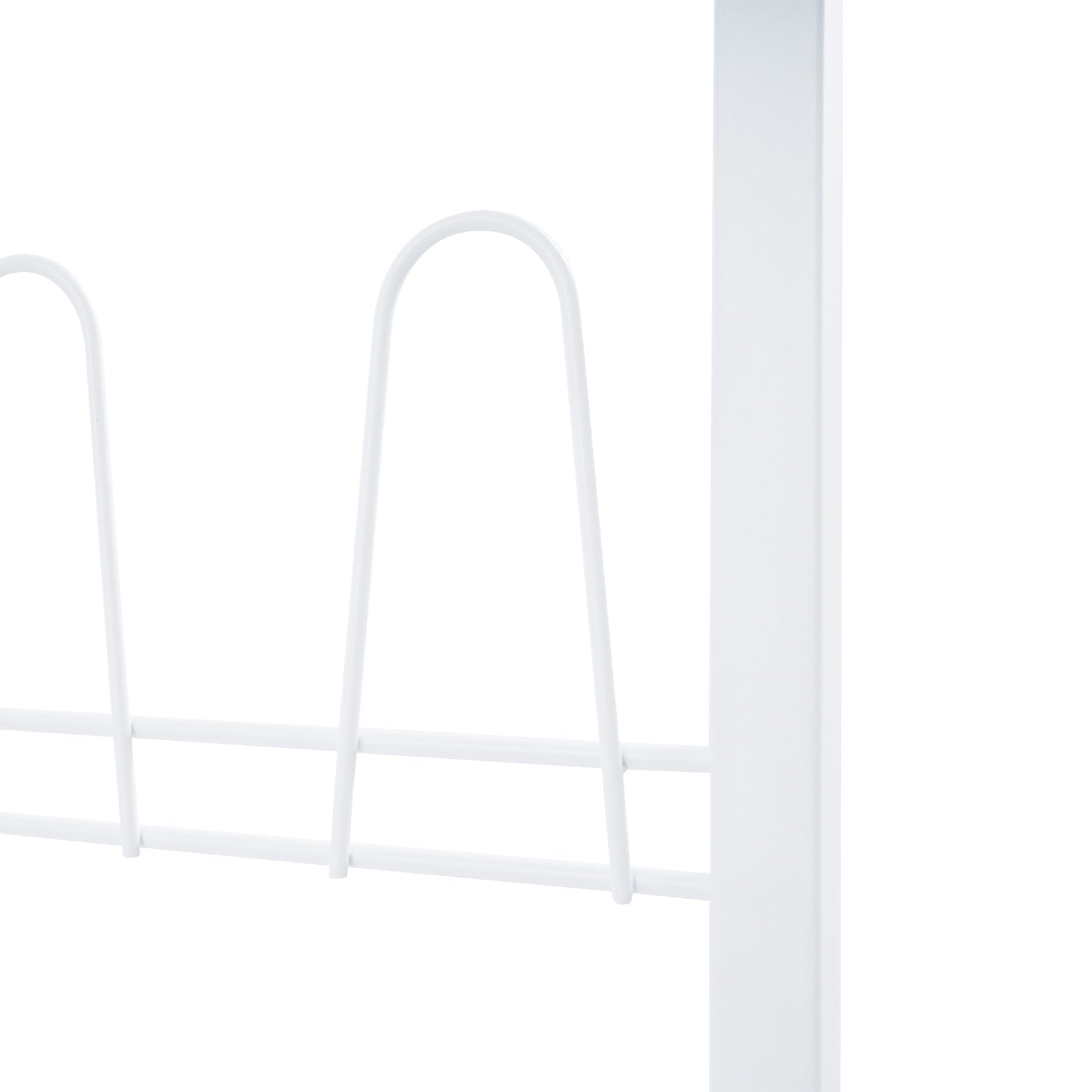 6 Tiers Metal Shoe Organizer, Wall Mounted Shoe Rack, Metal Hanging Shoe Rack White