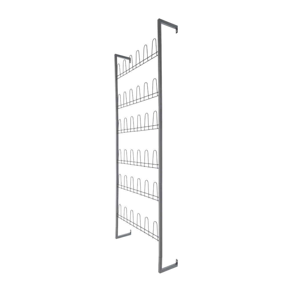 6 Tiers Metal Shoe Organizer, Wall Mounted Shoe Rack, Metal Hanging Shoe Rack White