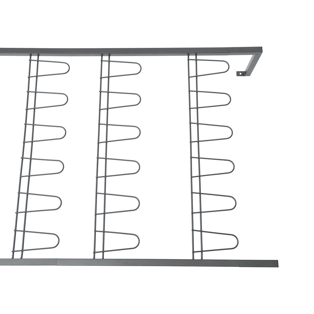 6 Tiers Metal Shoe Organizer, Wall Mounted Shoe Rack, Metal Hanging Shoe Rack White
