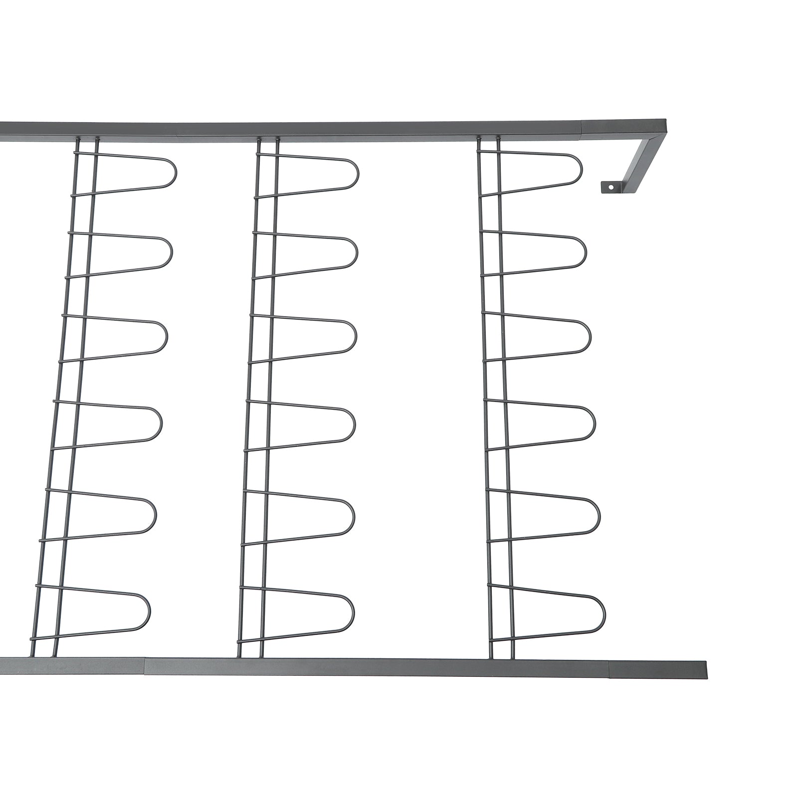 6 Tiers Metal Shoe Organizer, Wall Mounted Shoe Rack, Metal Hanging Shoe Rack White