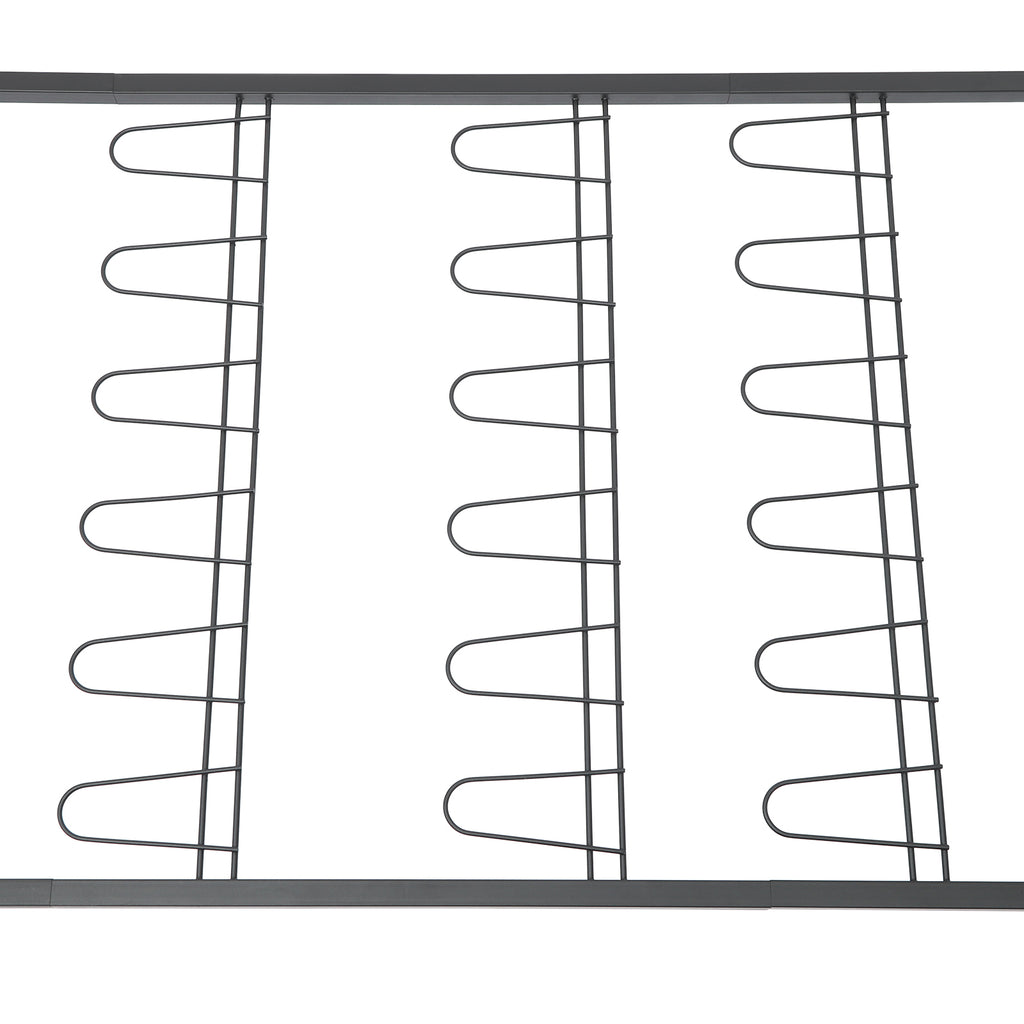 6 Tiers Metal Shoe Organizer, Wall Mounted Shoe Rack, Metal Hanging Shoe Rack White
