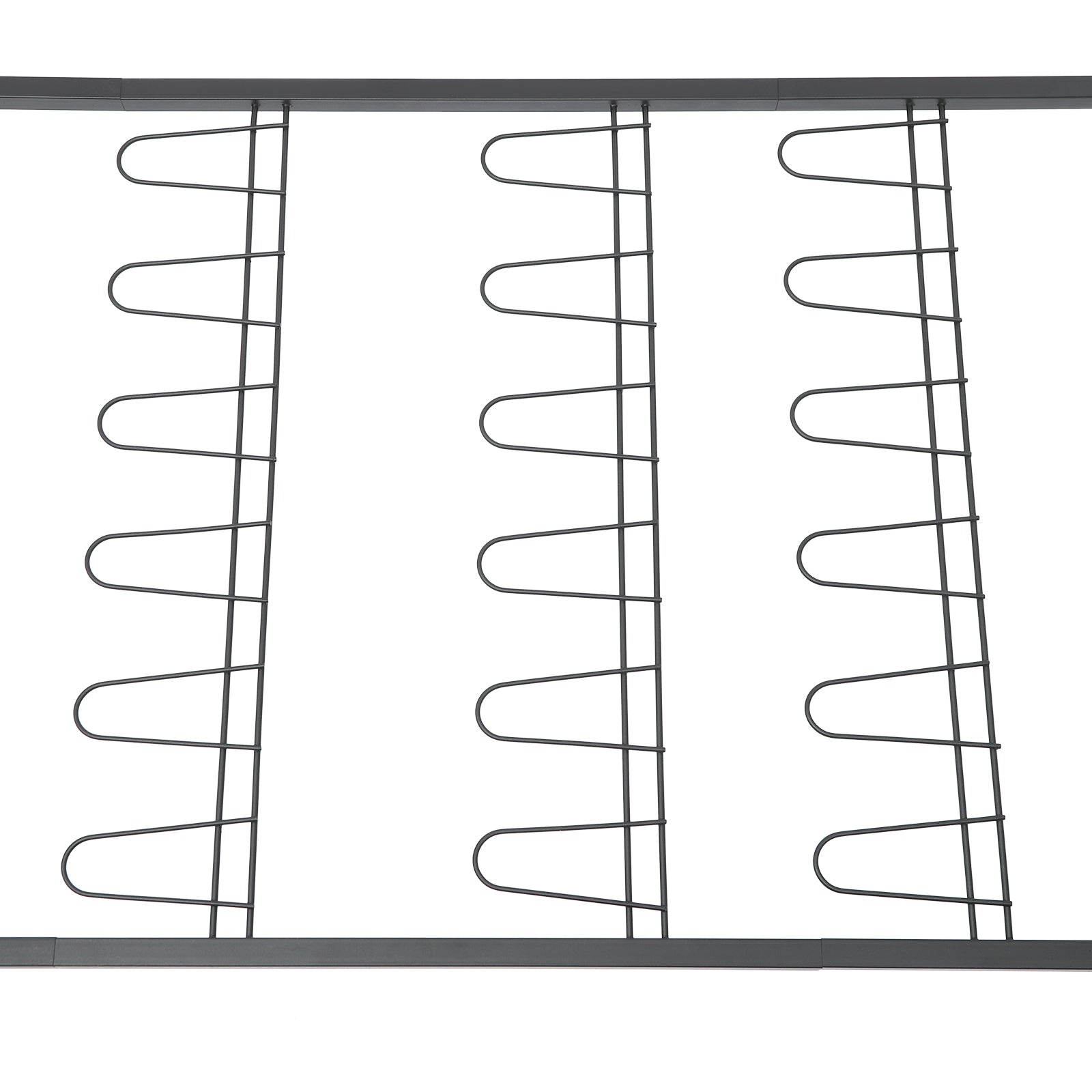 6 Tiers Metal Shoe Organizer, Wall Mounted Shoe Rack, Metal Hanging Shoe Rack White