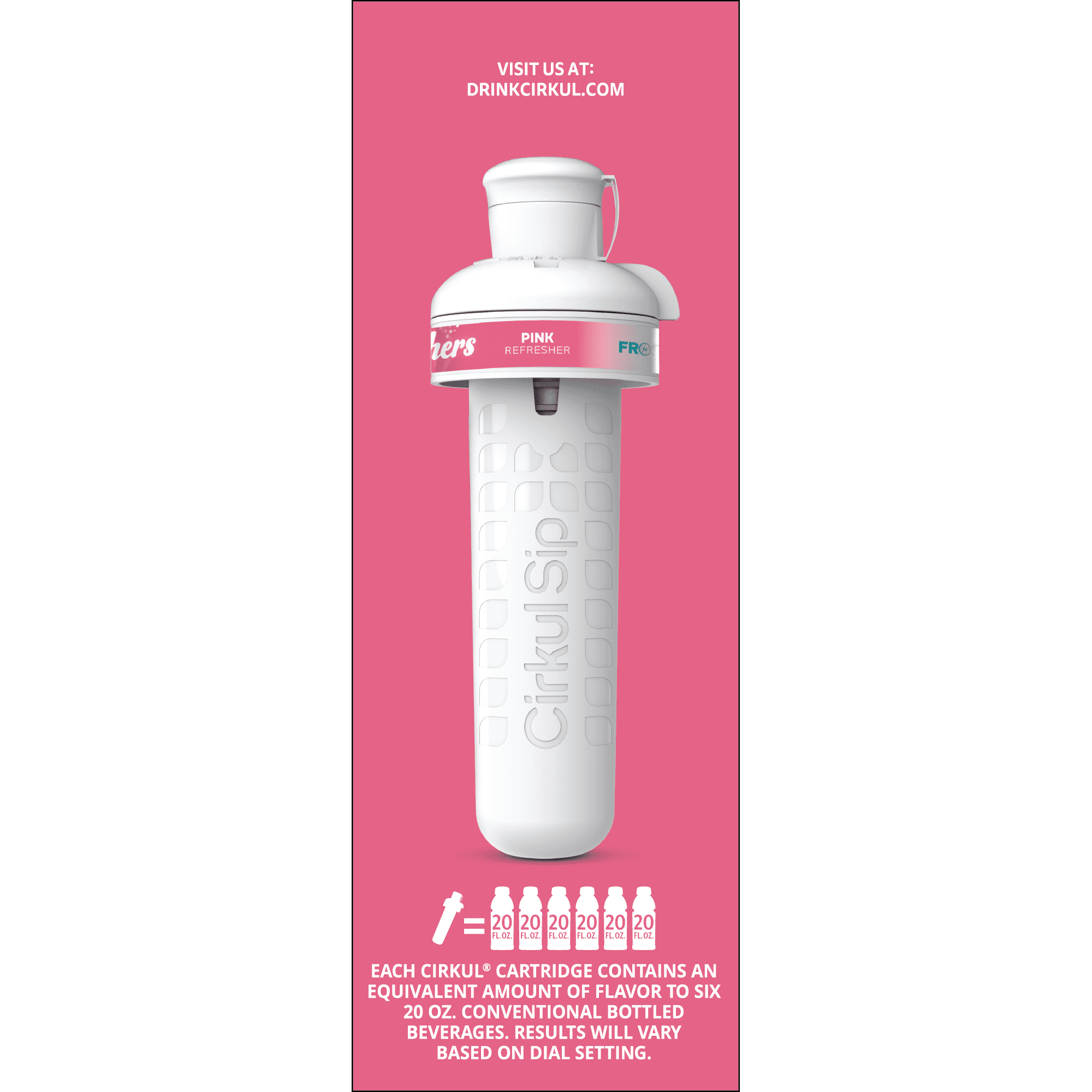 Refreshers Flavor Cartridge Variety Pack, Drink Mix, 6-Pack (2 Pink Refresher, 2 Mango Dragon Fruit Refresher, &amp; 2 Paradise Refresher)