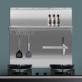 30x30.7" Backsplash Stainless Steel Kitchen Range Hood Wall Tile Shield w/Hooks