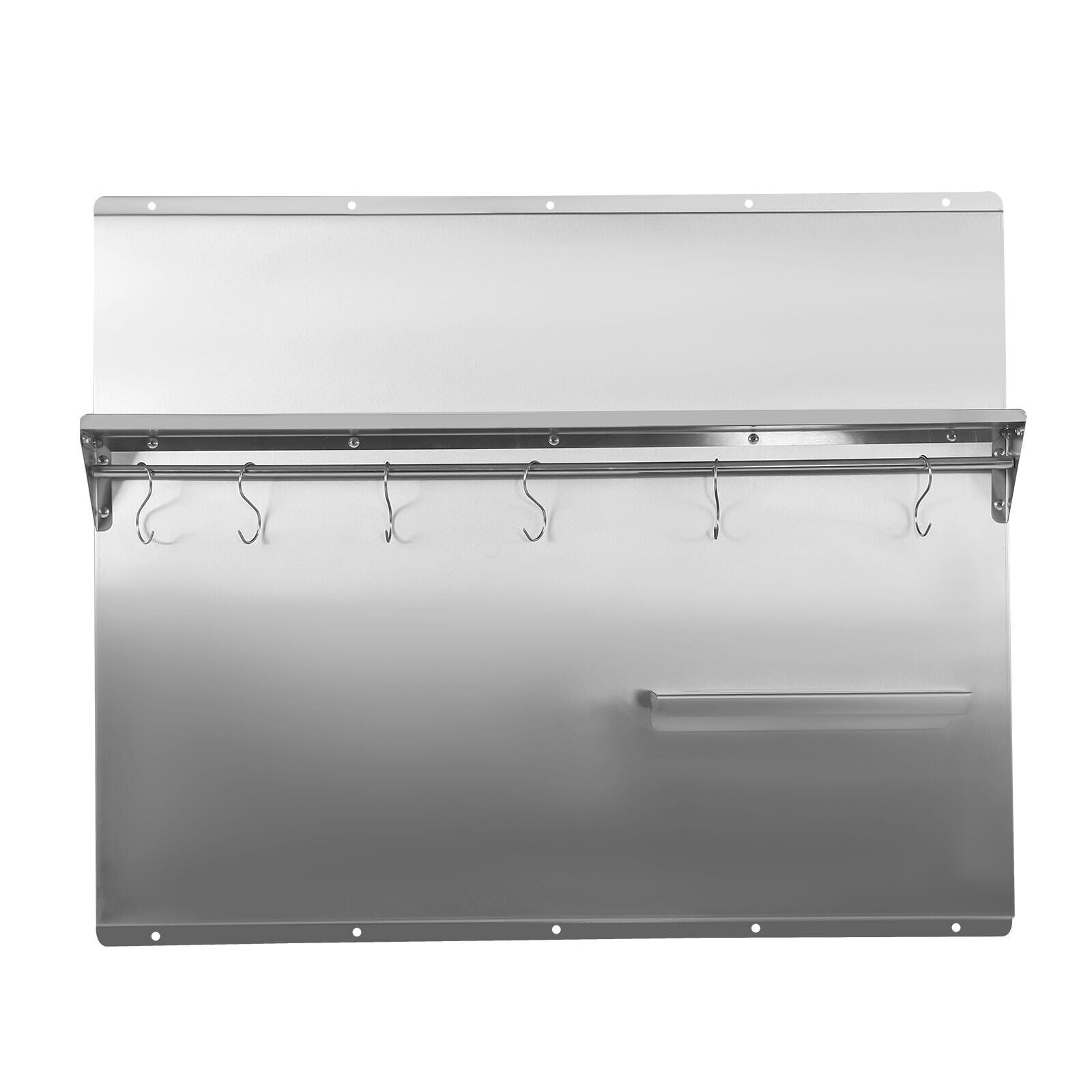 30x30.7" Backsplash Stainless Steel Kitchen Range Hood Wall Tile Shield w/Hooks