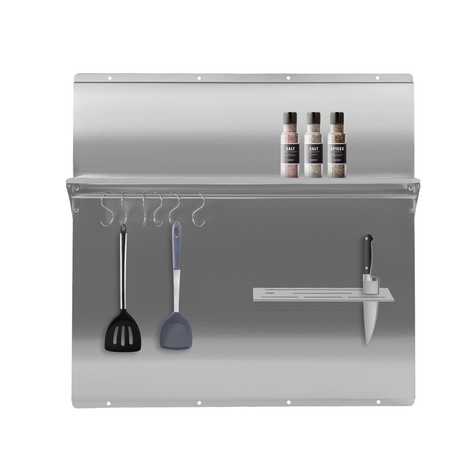 30x30.7" Backsplash Stainless Steel Kitchen Range Hood Wall Tile Shield w/Hooks