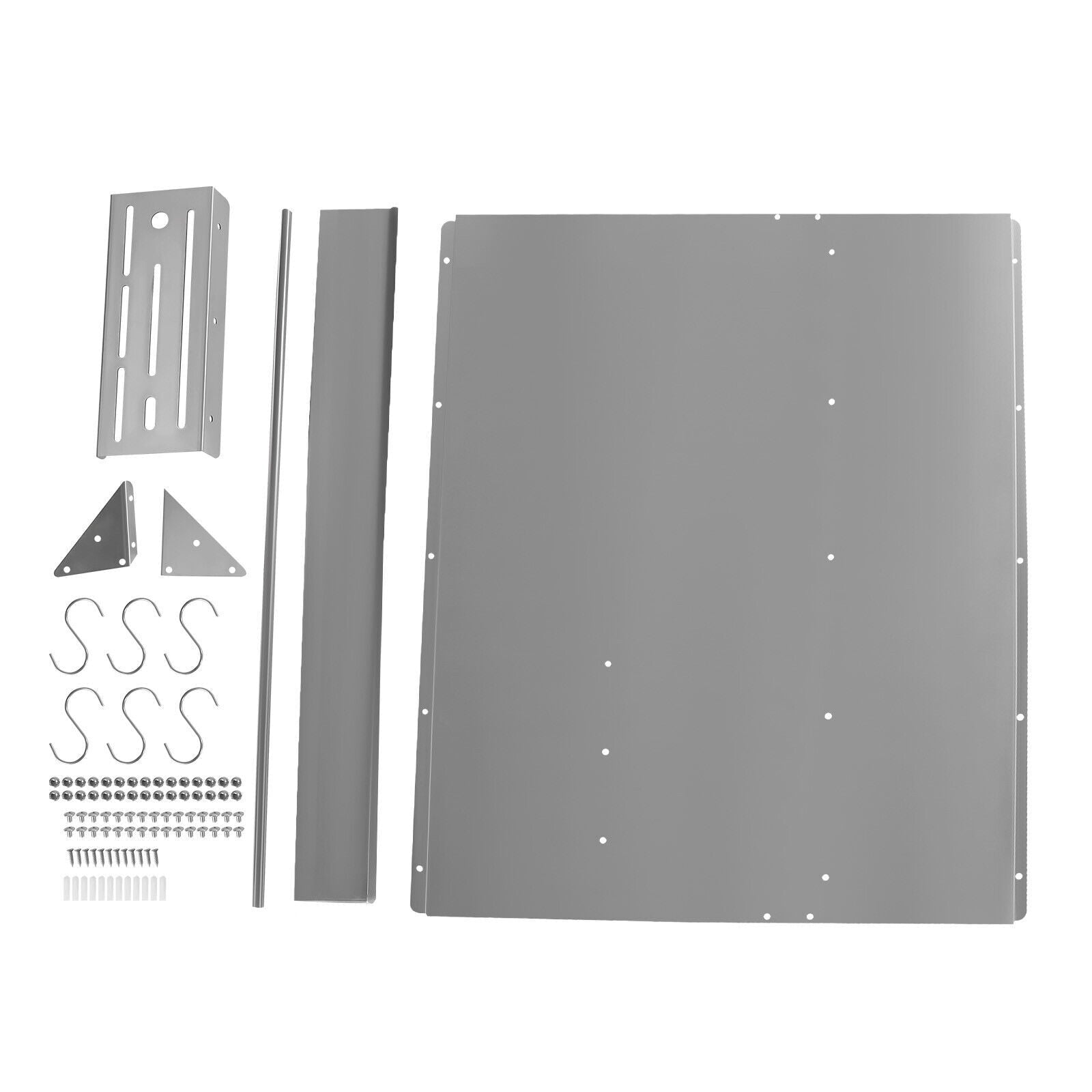 30x30.7" Backsplash Stainless Steel Kitchen Range Hood Wall Tile Shield w/Hooks