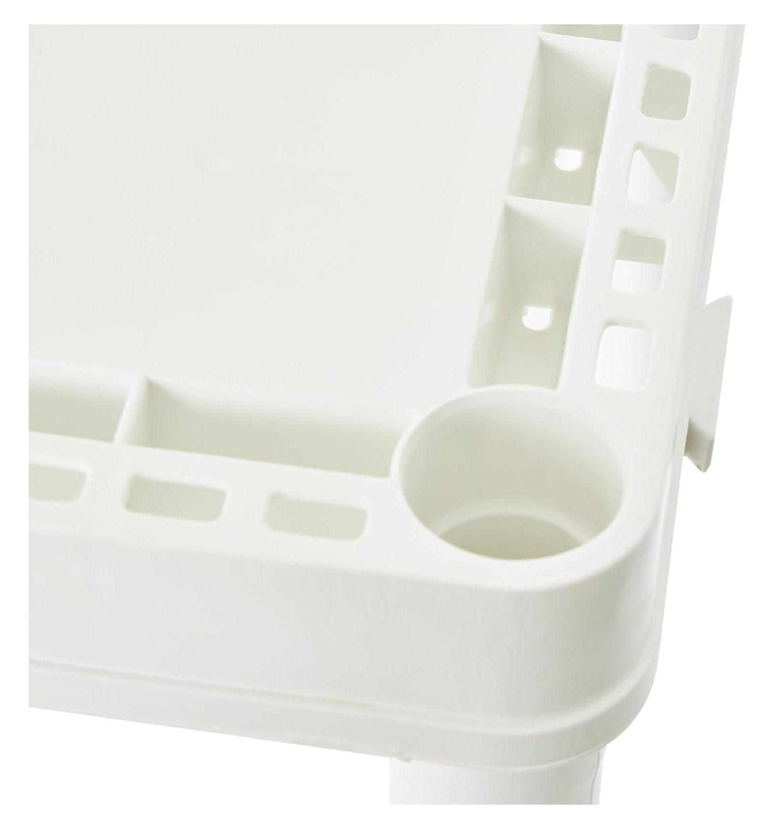 3 Shelf Knect-A-Shelf Ventilated Light Duty Storage Unit Organizer System for Home, Garage, Basement, and Laundry, White