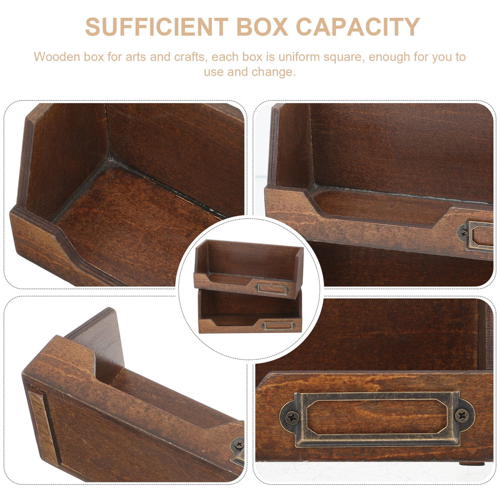 2 Pcs Tape Holder Organizer Storage Box Practical Desktop